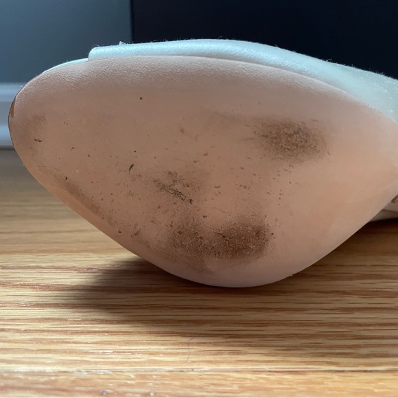 Badgley Mischka Kali Heels White Ivory Satin with Jewels - Evening Wedding Sz 5 - Picture 13 of 16